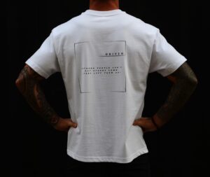 Oversized Tee - 'DRIVEN' - White